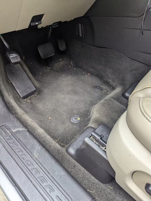 Before carpet shampoo interior detail, Winston-Salem NC